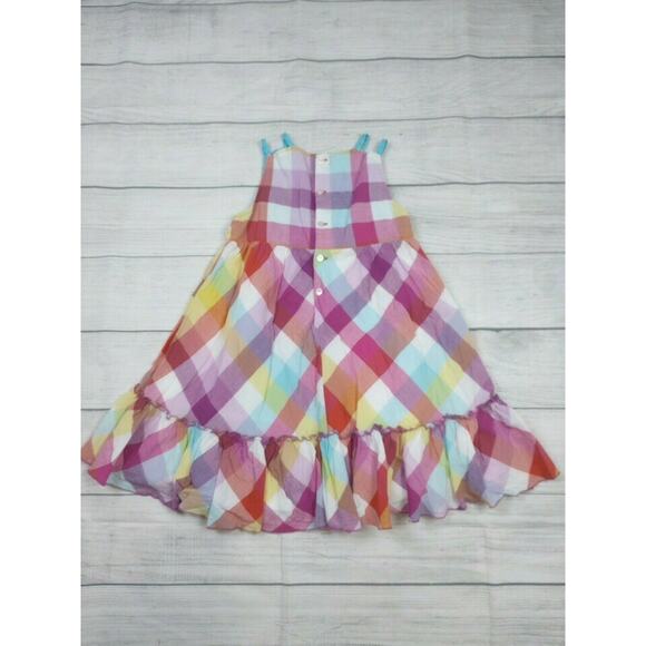 5 Deux Par Deux Colorful Check Tank Dress - Picture 5 of 7